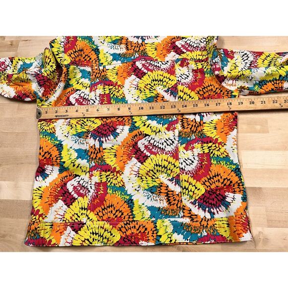 Metro Blues Jacket Multicolored Floral Button Up Blazer Jacket Women Size 10T - Picture 7 of 8